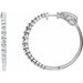 Ladies Natural Diamond 30 mm Hoop Earrings (I1, G-H) — 14K White Gold
