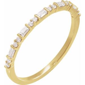Ladies Natural Diamond Stackable Ring (I1, G-H) — 14K Yellow Gold