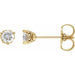 Ladies Natural Diamond Infinity-Inspired Earrings (I1, G-H) — 14K Yellow Gold