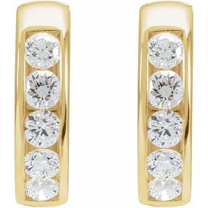 Lab-Grown Diamond Hinged Hoop Earrings