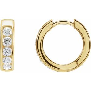 Lab-Grown Diamond Hinged Hoop Earrings