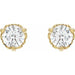Lab-Grown Diamond Round 3-Prong Scroll Stud Earrings - Style 88183