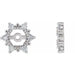 Ladies Diamond Earring Jackets with 4.5mm ID — 14K White Gold