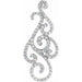 Ladies Natural Diamond Scroll Pendant — 14K White Gold