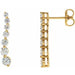Ladies Journey Diamond Earrings — 14K Yellow Gold