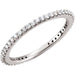 Ladies Natural Diamond Stackable Ring (I1, H+) — 14K White Gold