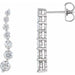 Ladies Journey Diamond Earrings — 14K White Gold