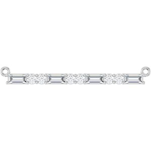 Ladies Natural Diamond Necklace Center (Si2-Si3, Ghi) — 14K White Gold