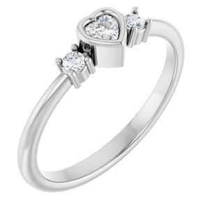 Ladies Natural Diamond Ring (SI2-SI3, G-H) — Platinum