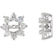 Ladies Diamond Earring Jackets with 4.5mm ID — 14K White Gold