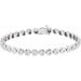 Ladies Natural Diamond Bezel-Set Line Bracelet (I1, G-H) — 14K White Gold