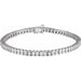 Ladies Natural Diamond Line 7 1/ Bracelet (I1, G-H) — 14K White Gold