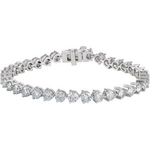 Ladies Natural Diamond Line 7 1/ Bracelet (Si1, G-H) — 18K White Gold