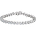 Ladies Natural Diamond Line 7 1/ Bracelet (Si1, G-H) — 18K White Gold
