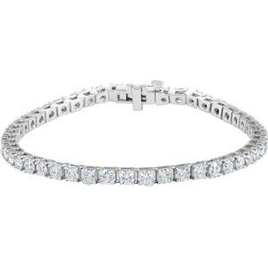 Ladies Natural Diamond Line 7 1/ Bracelet (Si1, G-H) — 18K White Gold