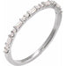Ladies Natural Diamond Stackable Ring (I1, G-H) — 14K White Gold