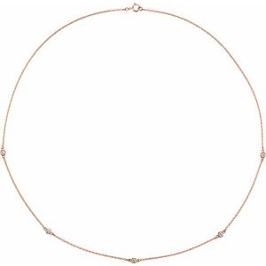 Lab-Grown Diamond Bezel-Set Station Necklace