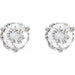 Lab-Grown Diamond Round 3-Prong Infinity-Inspired Stud Earrings