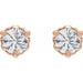 Lab-Grown Diamond Round 3-Prong Infinity-Inspired Stud Earrings