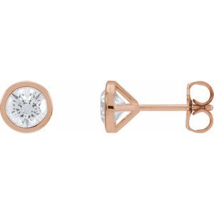 Ladies Natural Diamond Cocktail-Style Earrings (Si2-Si3, G-H) — 14K Rose Gold