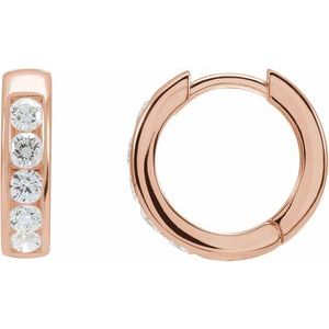 Lab-Grown Diamond Hinged Hoop Earrings