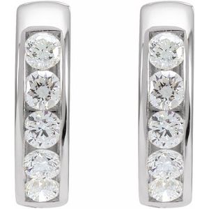 Lab-Grown Diamond Hinged Hoop Earrings