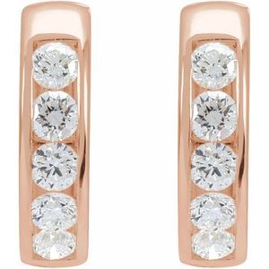 Lab-Grown Diamond Hinged Hoop Earrings