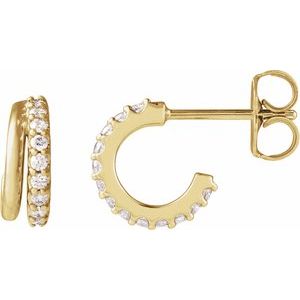 Lab-Grown Diamond Accented Hoop Earrings - Style 88686