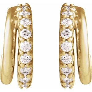 Lab-Grown Diamond Accented Hoop Earrings - Style 88686