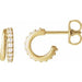 Ladies Natural Diamond Hoop Earrings (I1, G-H) — 14K Yellow Gold