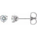 Ladies Natural Diamond Scroll Earrings (I1, G-H) — 14K White Gold