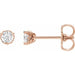 Lab-Grown Diamond Round 3-Prong Scroll Stud Earrings - Style 88183
