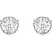 Lab-Grown Diamond Round 3-Prong Scroll Stud Earrings - Style 88183