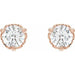 Lab-Grown Diamond Round 3-Prong Scroll Stud Earrings - Style 88183