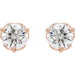 Lab-Grown Diamond Round 3-Prong Infinity-Inspired Stud Earrings