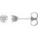 Ladies Natural Diamond Infinity-Inspired Earrings (I1, G-H) — Sterling Silver