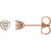 Ladies Natural Diamond Infinity-Inspired Earrings (I1, G-H) — 14K Rose Gold