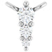 Ladies Natural Diamond Graduated Necklace Center (I1, G-H) — Platinum