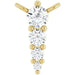 Ladies Natural Diamond Graduated Necklace Center (I1, G-H) — 14K Yellow Gold
