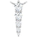 Ladies Natural Diamond Graduated Necklace Center (I1, G-H) — Platinum