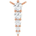 Ladies Natural Diamond Graduated Necklace Center (I1, G-H) — 14K Rose Gold