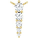 Ladies Natural Diamond Graduated Necklace Center (I1, G-H) — 14K Yellow Gold