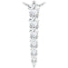 Ladies Natural Diamond Graduated Necklace Center (I1, G-H) — 14K White Gold