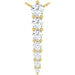 Ladies Natural Diamond Graduated Necklace Center (I1, G-H) — 14K Yellow Gold