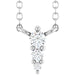Ladies Natural Diamond Graduated Necklace (I1, G-H) — Sterling Silver