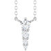 Ladies Natural Diamond Graduated Necklace (I1, G-H) — 14K White Gold