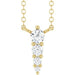 Ladies Natural Diamond Graduated Necklace (I1, G-H) — 14K Yellow Gold
