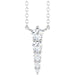Ladies Natural Diamond Graduated Necklace (I1, G-H) — Sterling Silver