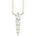 Ladies Natural Diamond Graduated Necklace (I1, G-H) — 14K Yellow Gold