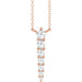 Ladies Natural Diamond Graduated Necklace (I1, G-H) — 14K Rose Gold